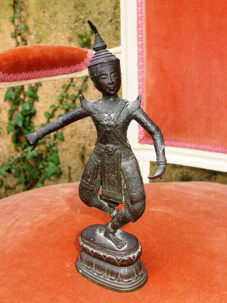 Danseuse Apsara Cambodge, Thaïlande Bronze -photo-3