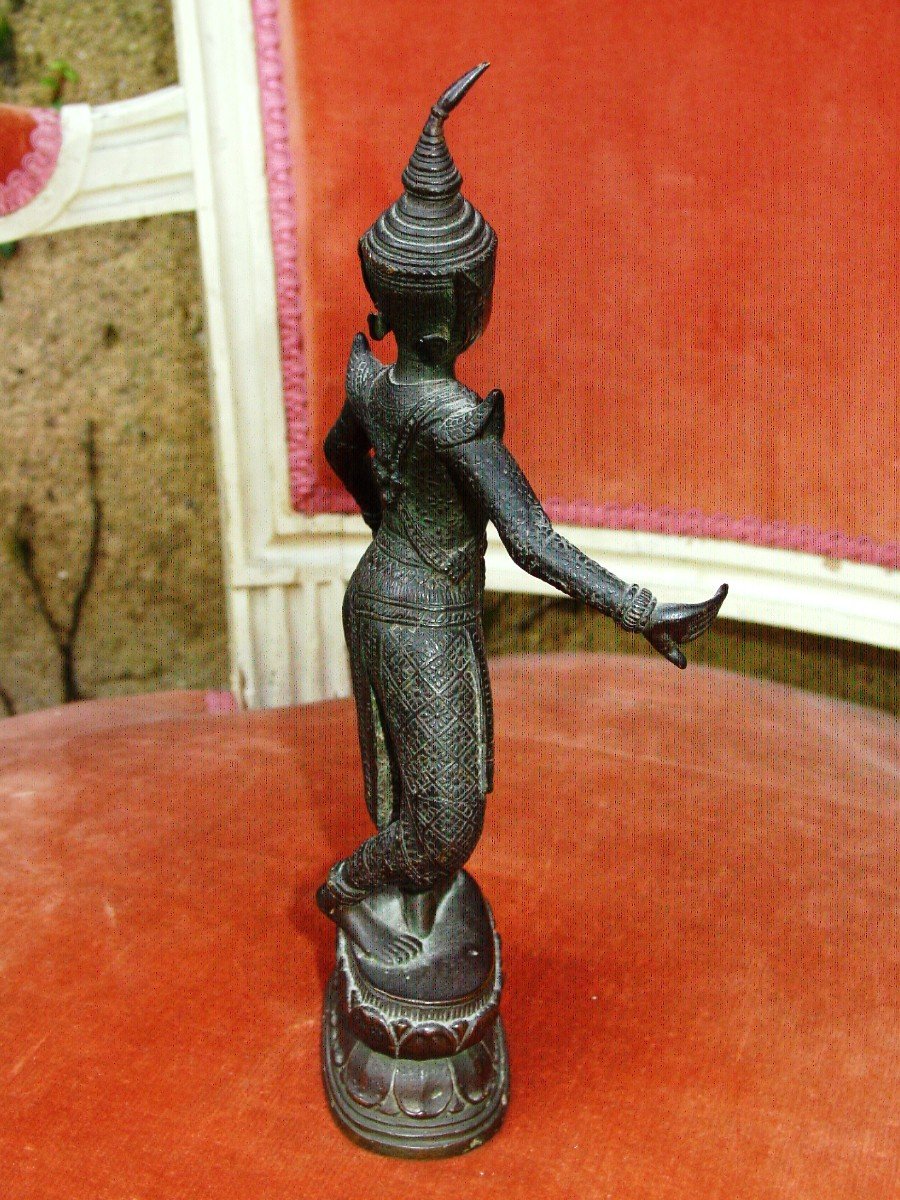 Danseuse Apsara Cambodge, Thaïlande Bronze -photo-3