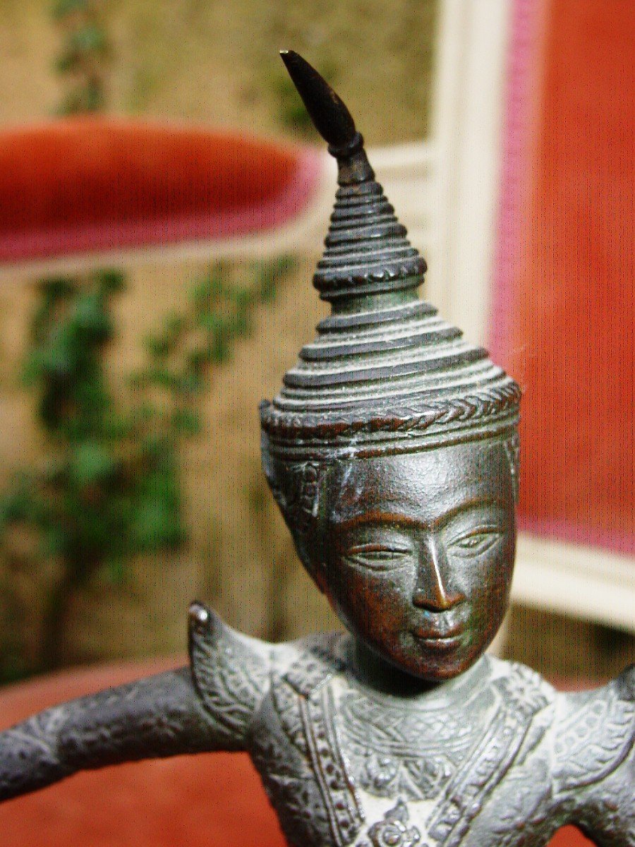 Danseuse Apsara Cambodge, Thaïlande Bronze 