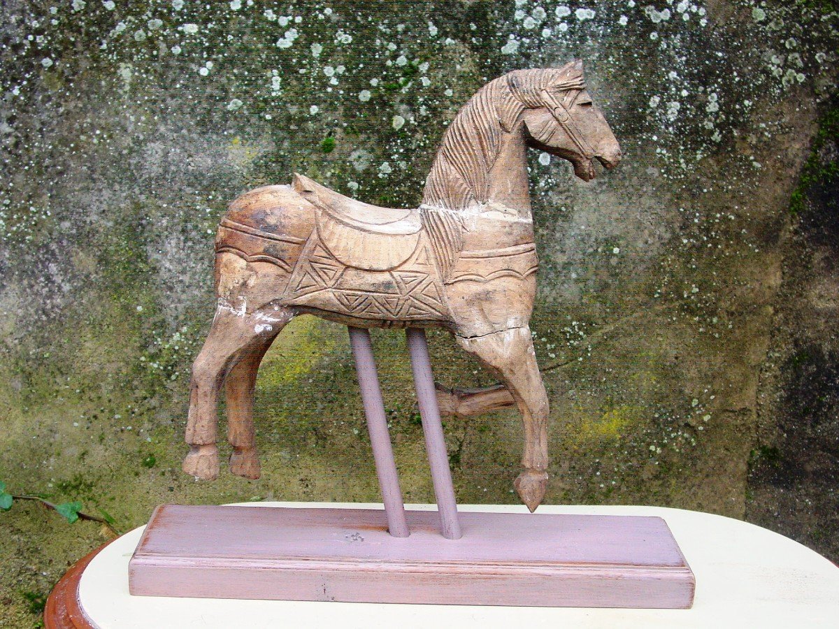 Carved Wooden Horse-photo-3
