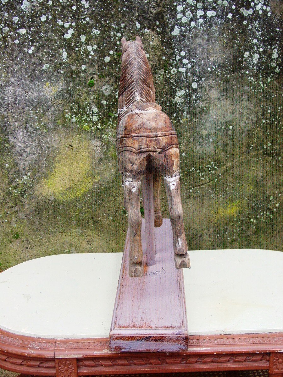 Carved Wooden Horse-photo-1