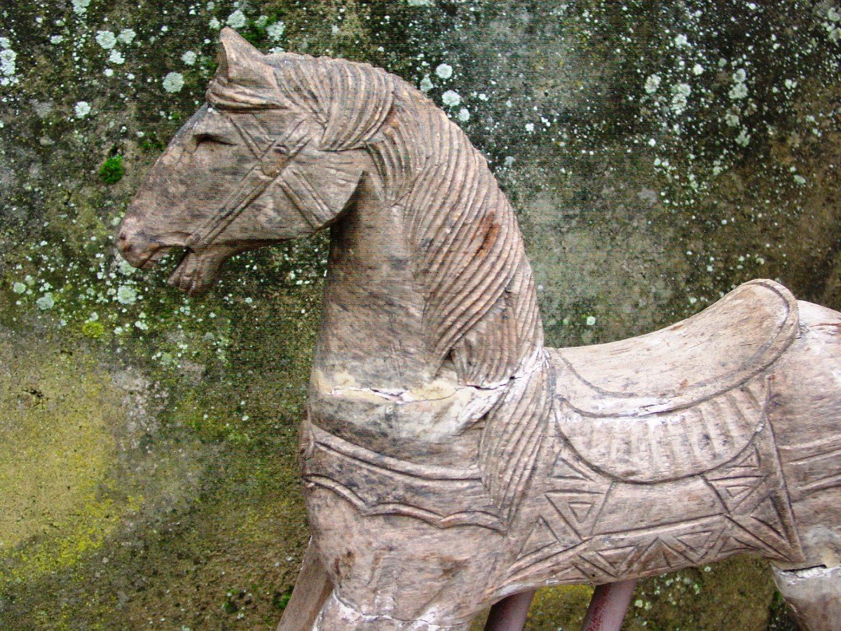 Carved Wooden Horse-photo-2