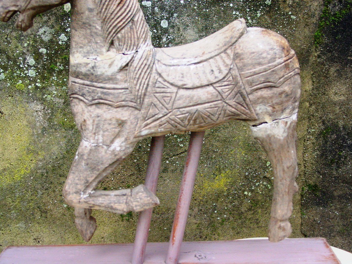 Carved Wooden Horse-photo-3