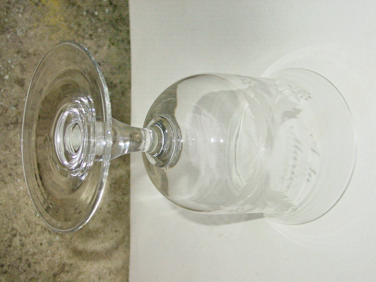 Large Glass Of Friendship, Wedding From The 19th Century-photo-4