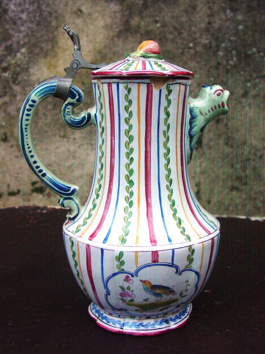 Earthenware Jug: A La Marquise De Sévigné - Royat - A. Rouzaud-photo-1