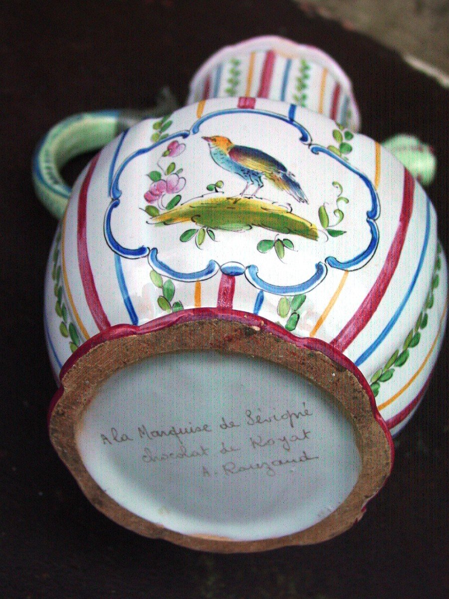 Earthenware Jug: A La Marquise De Sévigné - Royat - A. Rouzaud-photo-4