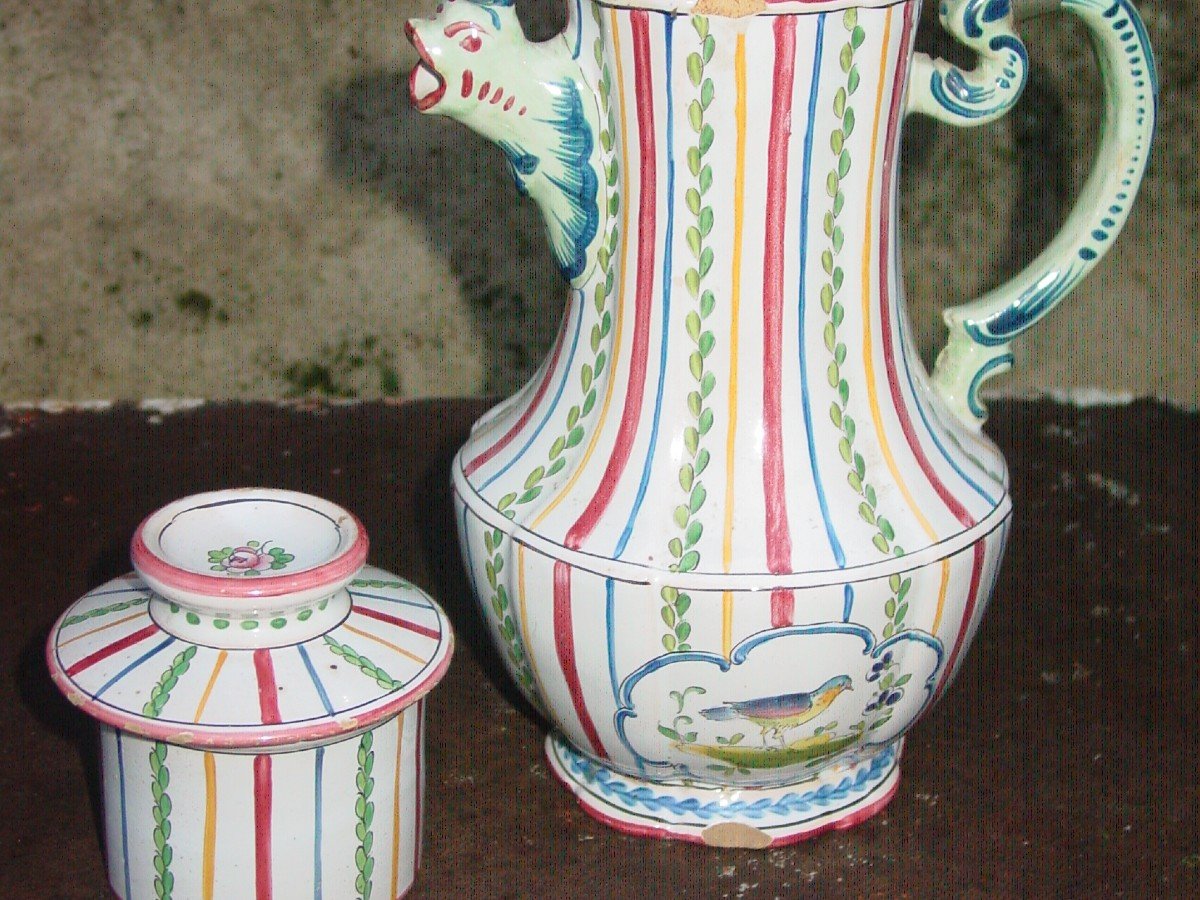 Earthenware Jug: A La Marquise De Sévigné - Royat - A. Rouzaud-photo-7