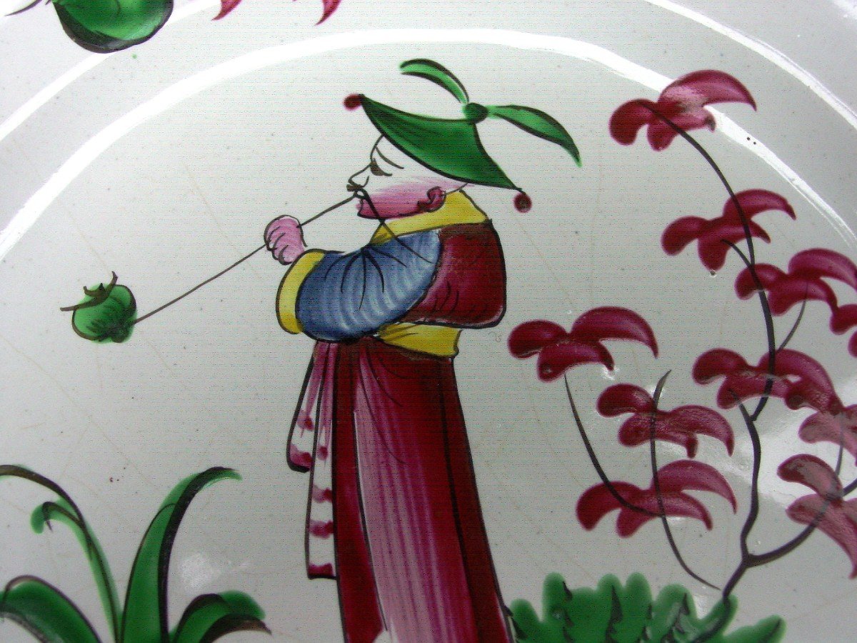 18th Century Earthenware Plate From The East: Lunéville, Les Islettes-photo-2