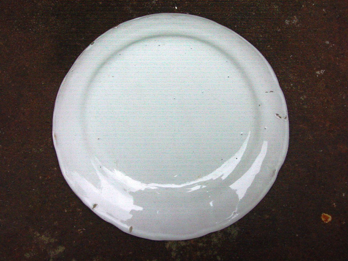 Assiette 18ème En Faïence De l'Est: Lunéville, Les Islettes-photo-3