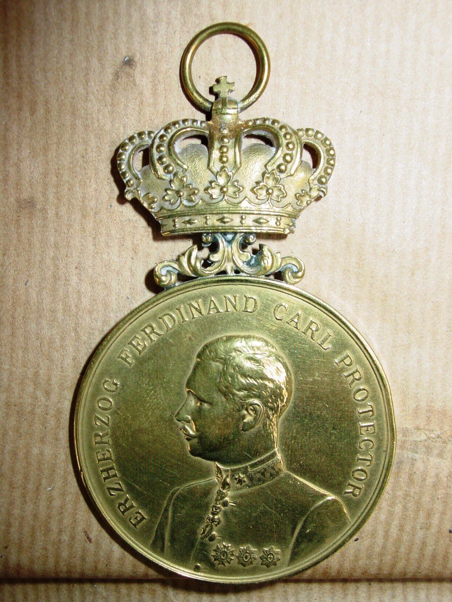 Medal Austria 1896-internationnale Austellung In Innsbruck Erzherzog Ferdinand Carl Protec-photo-1