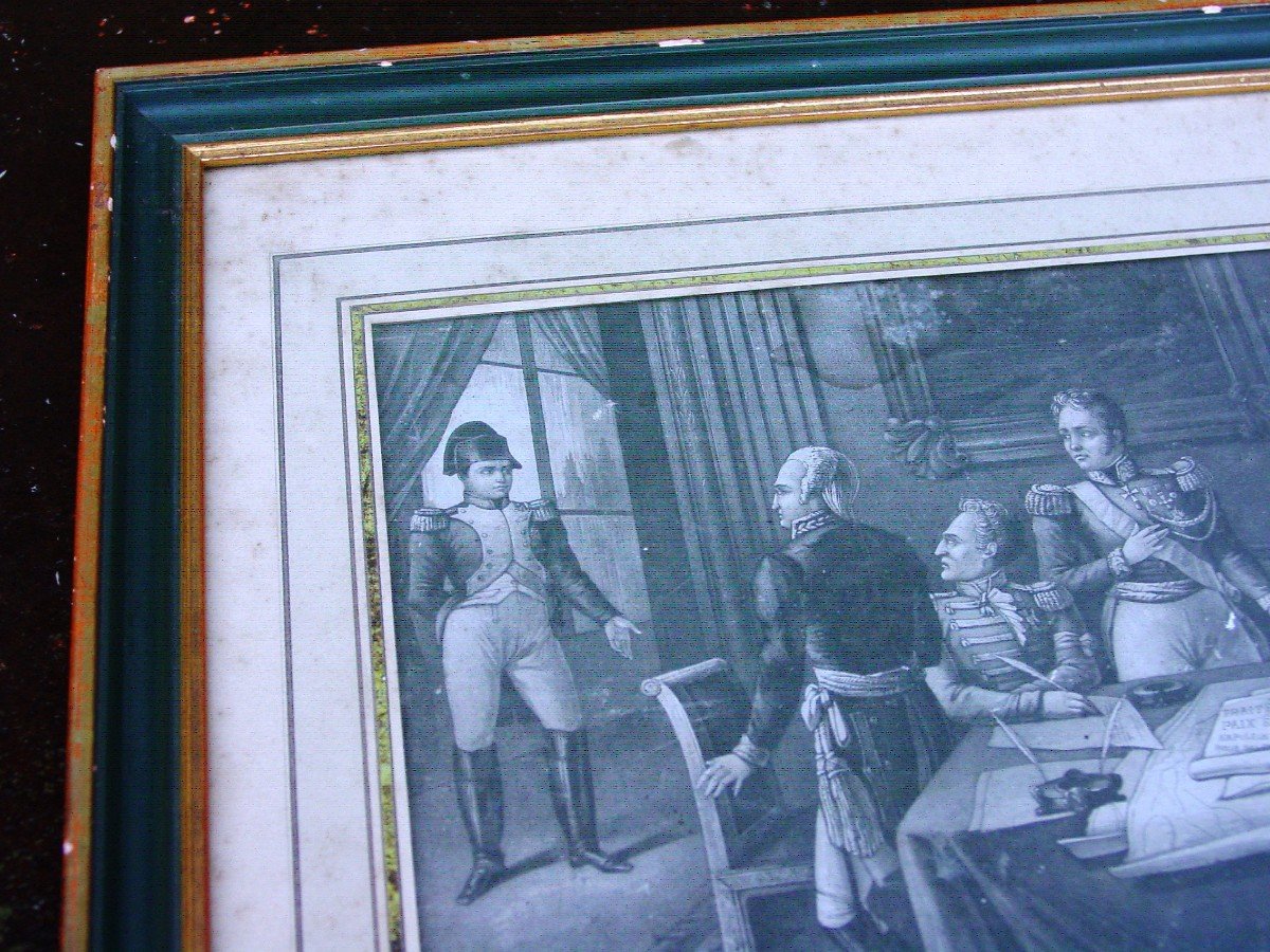 Well Framed Napoleon Engraving From The 19th Century: “great God It’s Him!”-photo-3