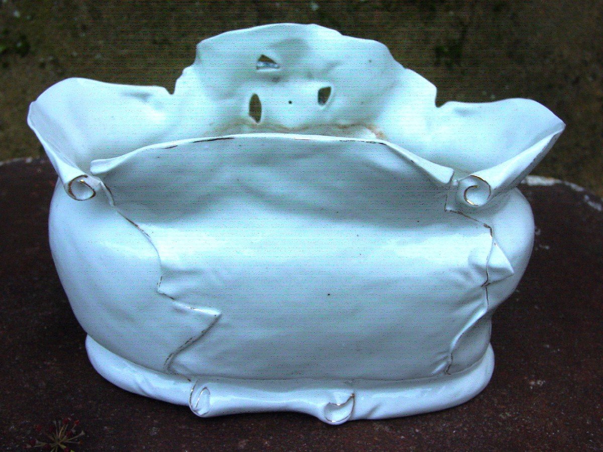 Cache-pot, Jardinière En Porcelaine De Paris à Décor De Triboulet, Arlequin-photo-3