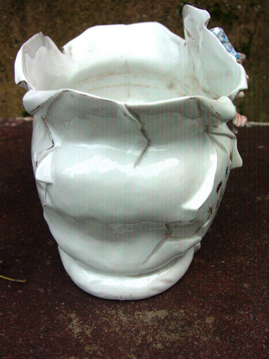 Plant Pot, Paris Porcelain Planter With Triboulet Decor, Harlequin-photo-4