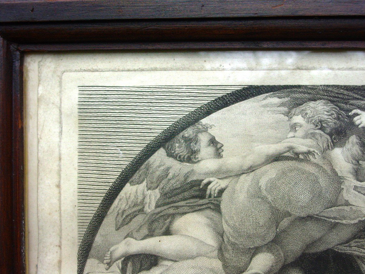 "the Madonna Della Scudella" By Ravenet (1706-1774) From Ap. Correggio -photo-4