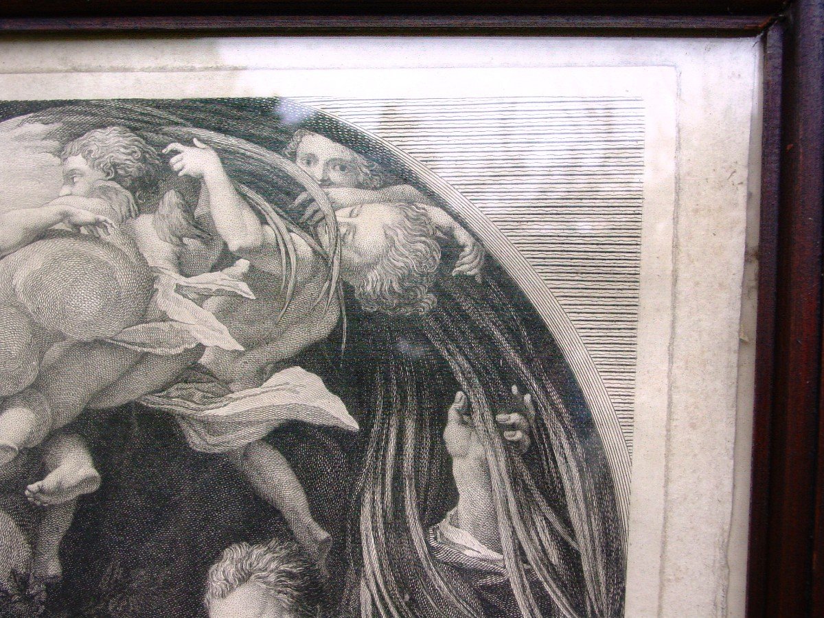 "la Madonna Della Scudella "  Par Ravenet (1706-1774)  d'Ap. Corrège -photo-1