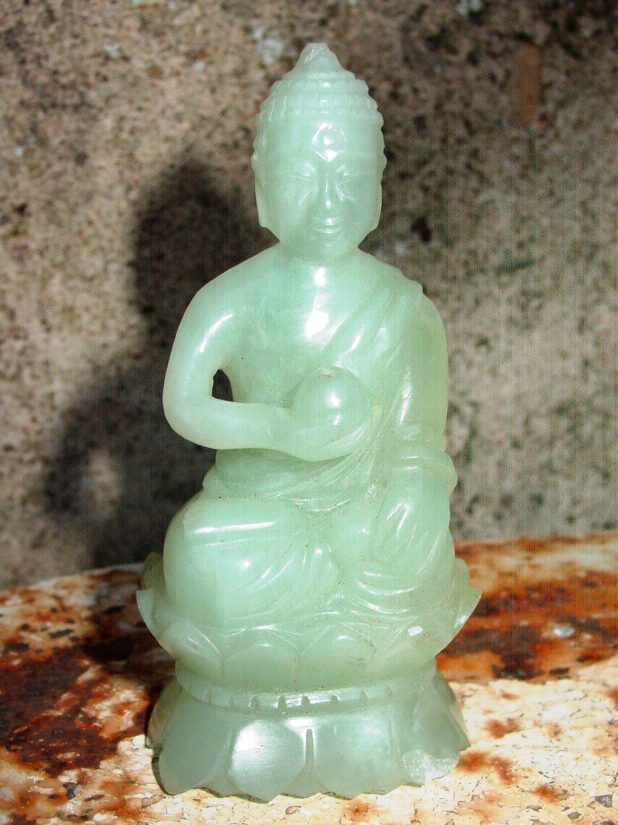 Bouddha En Jade Première Moitié Du 20 ème Siècle