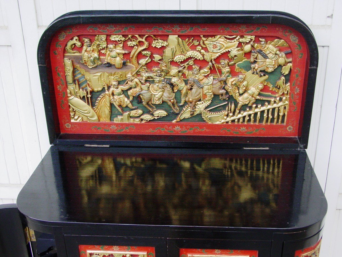 Lacquered Bar Furniture From The 50s-60s Chinese Taste -photo-2