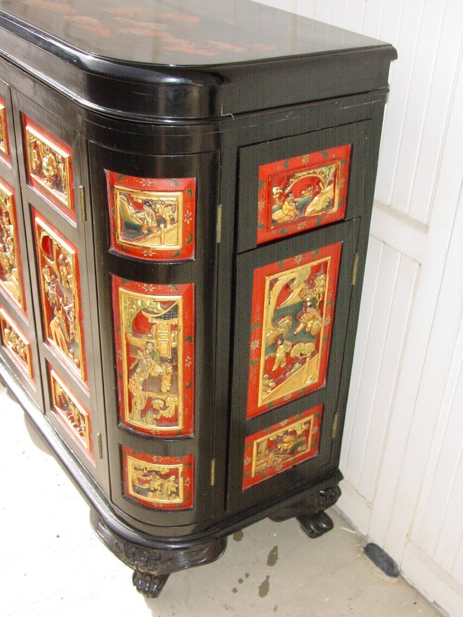Lacquered Bar Furniture From The 50s-60s Chinese Taste -photo-4