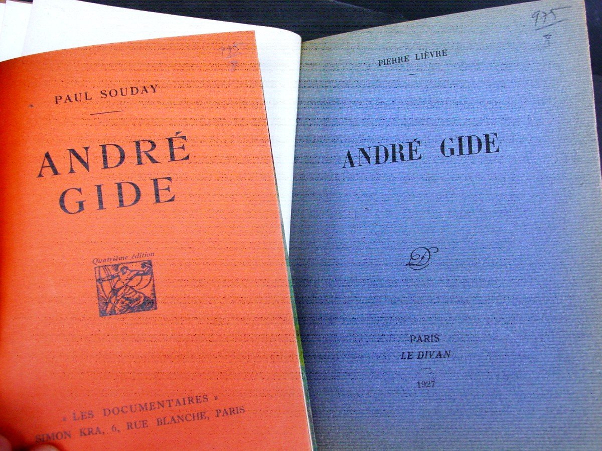 2 Books On André Gide By: Souday & Lièvre Bien Lièvres -photo-4