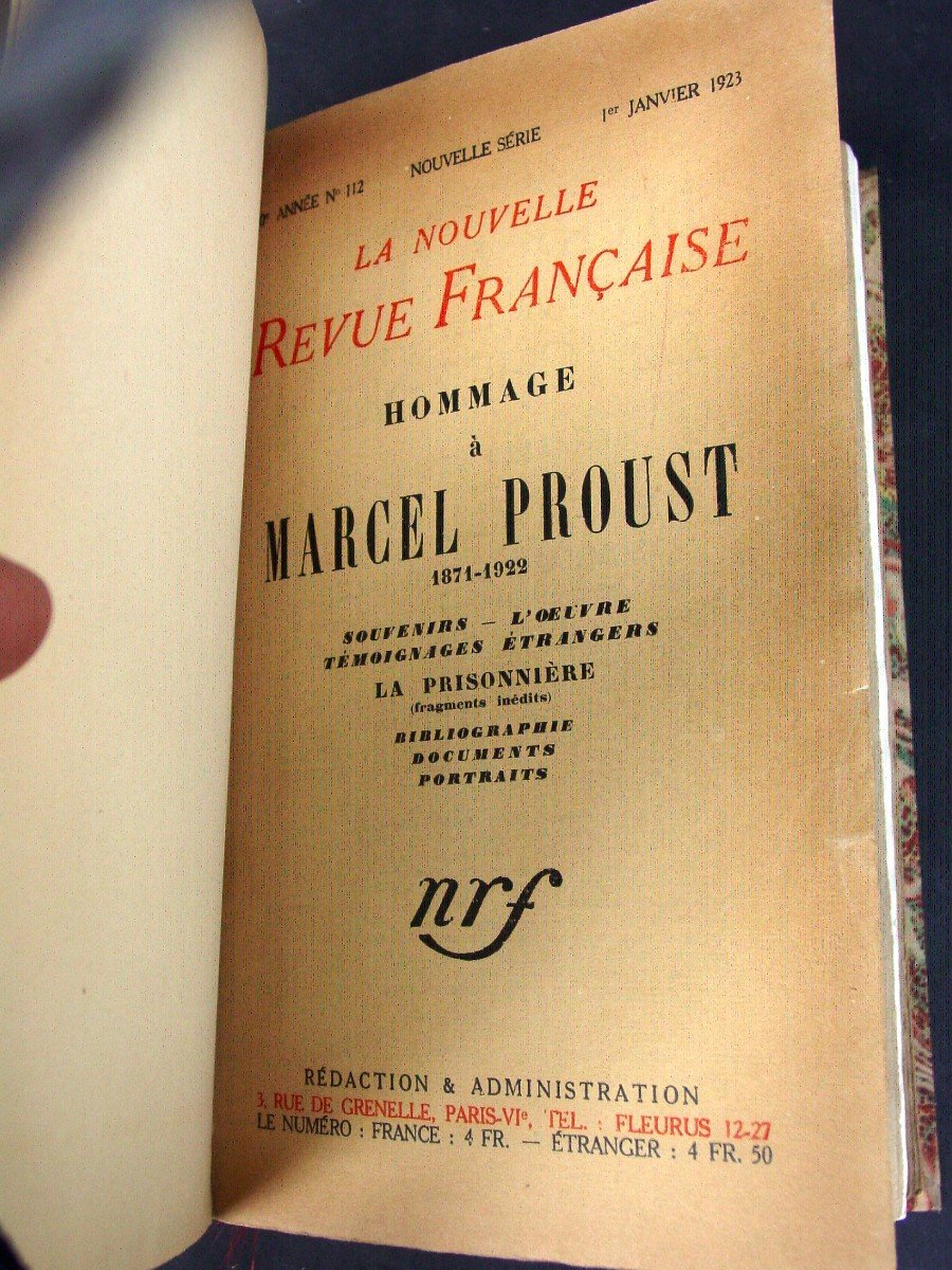 1923- Hommage à Marcel Proust Nrf-photo-4