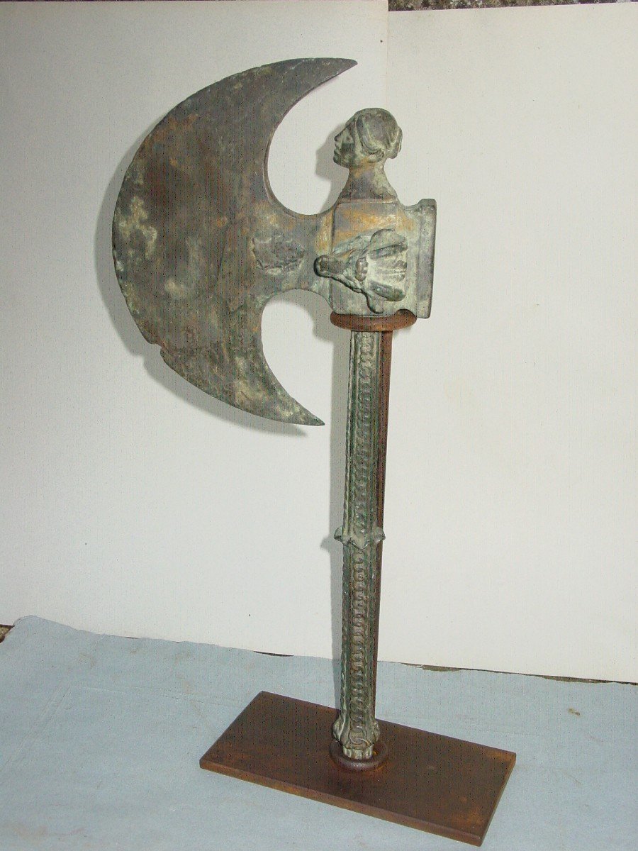 Ax Mediterranean Basin Grand Tour Bronze Antique Patina-photo-8