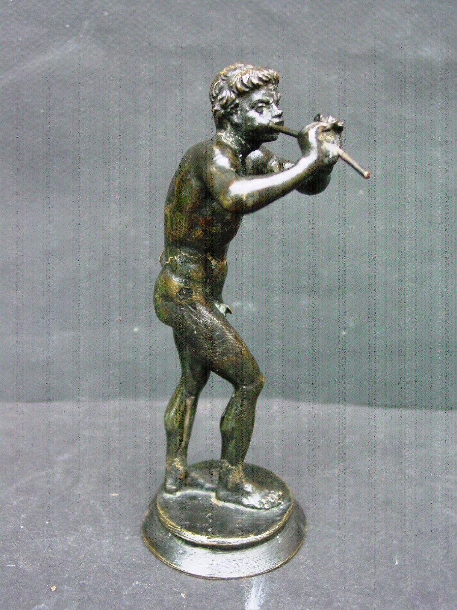 After The Antique "young Fauna With The Flute" Italy From The 19th-photo-4