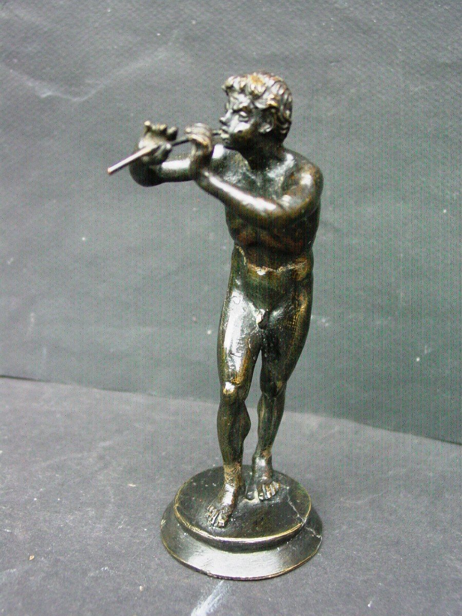 After The Antique "young Fauna With The Flute" Italy From The 19th