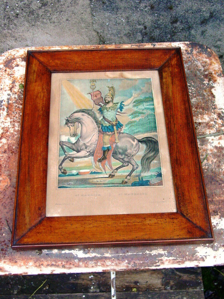 Saint Maurice At Dembour And Gangel In Metz Print From The 19th Well Framed-photo-4