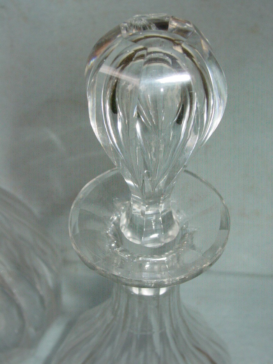 Pair Of Crystal Carafes From The 19th Century-photo-2