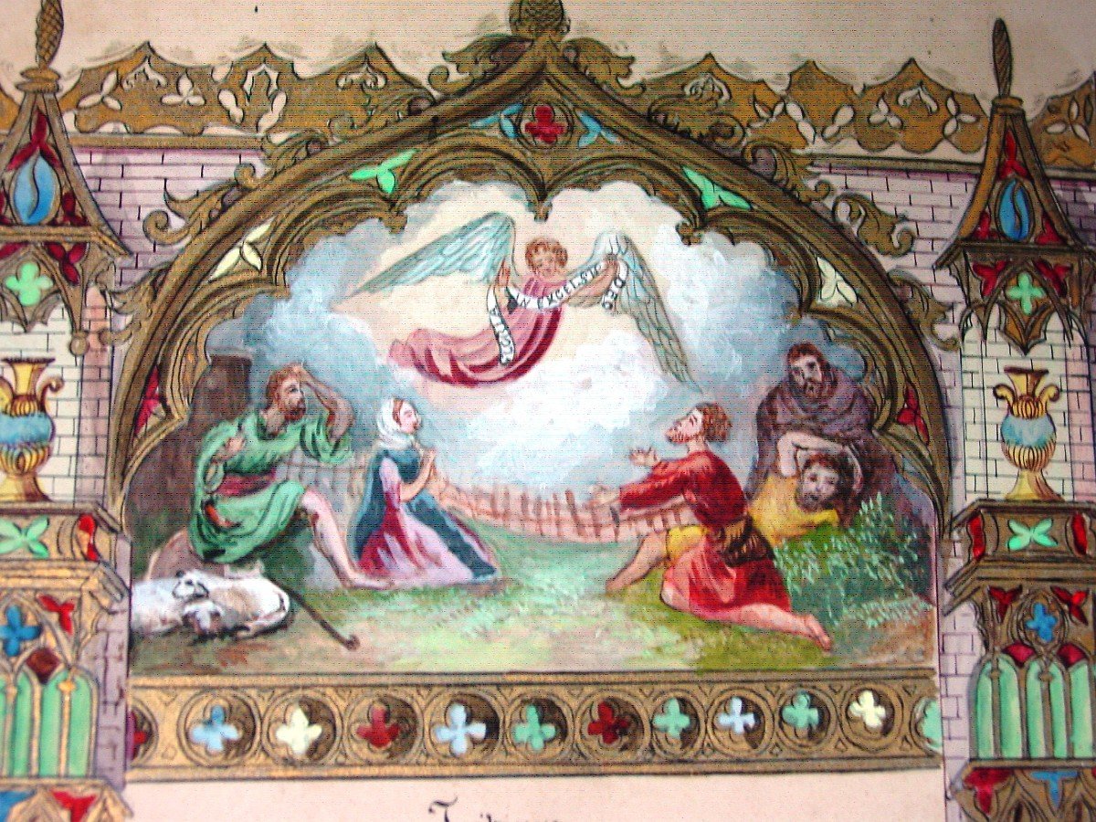 Enluminure : Canon d'Autel: "initium Sancti Evangelii"-photo-3
