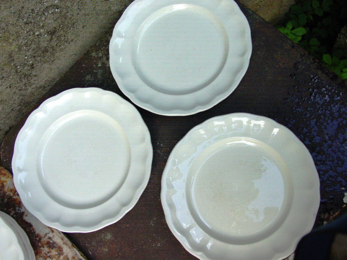 Set Of 25 Kg Lunéville Half-porcelain Plates-photo-3