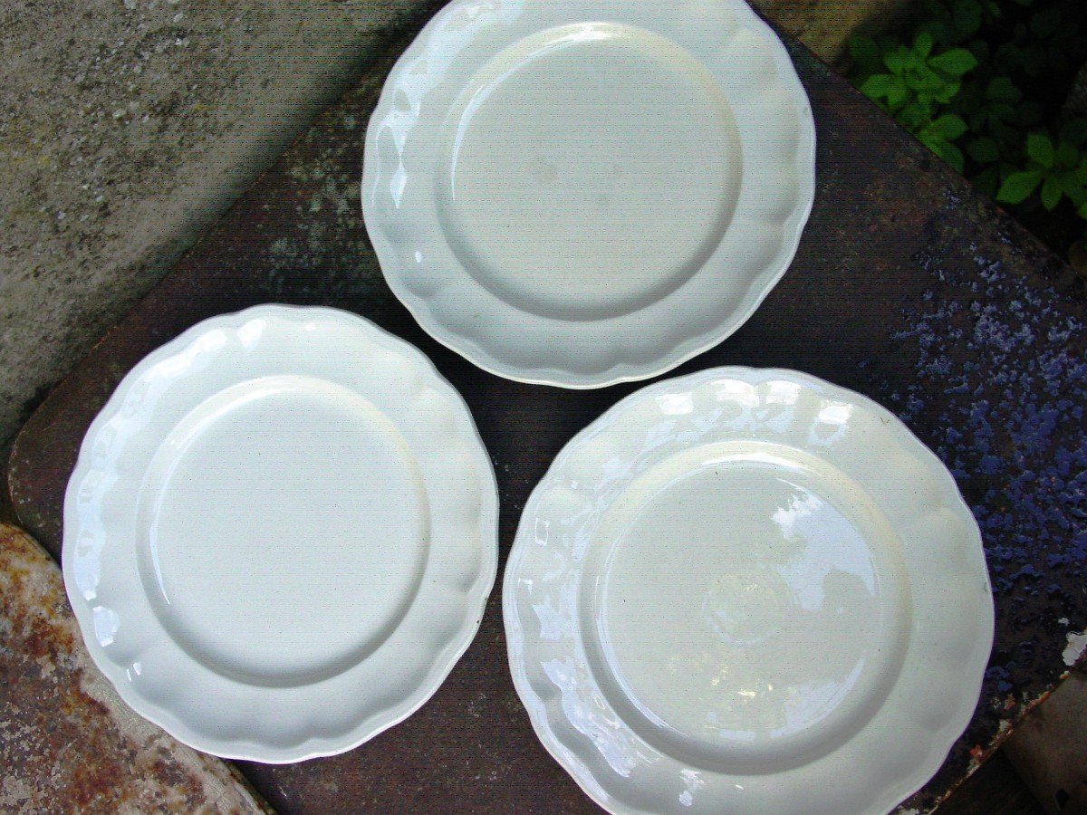 Set Of 25 Kg Lunéville Half-porcelain Plates-photo-5