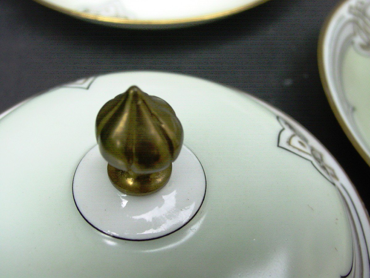 Coffee Service Around 1950 In Limoges Porcelain-photo-3