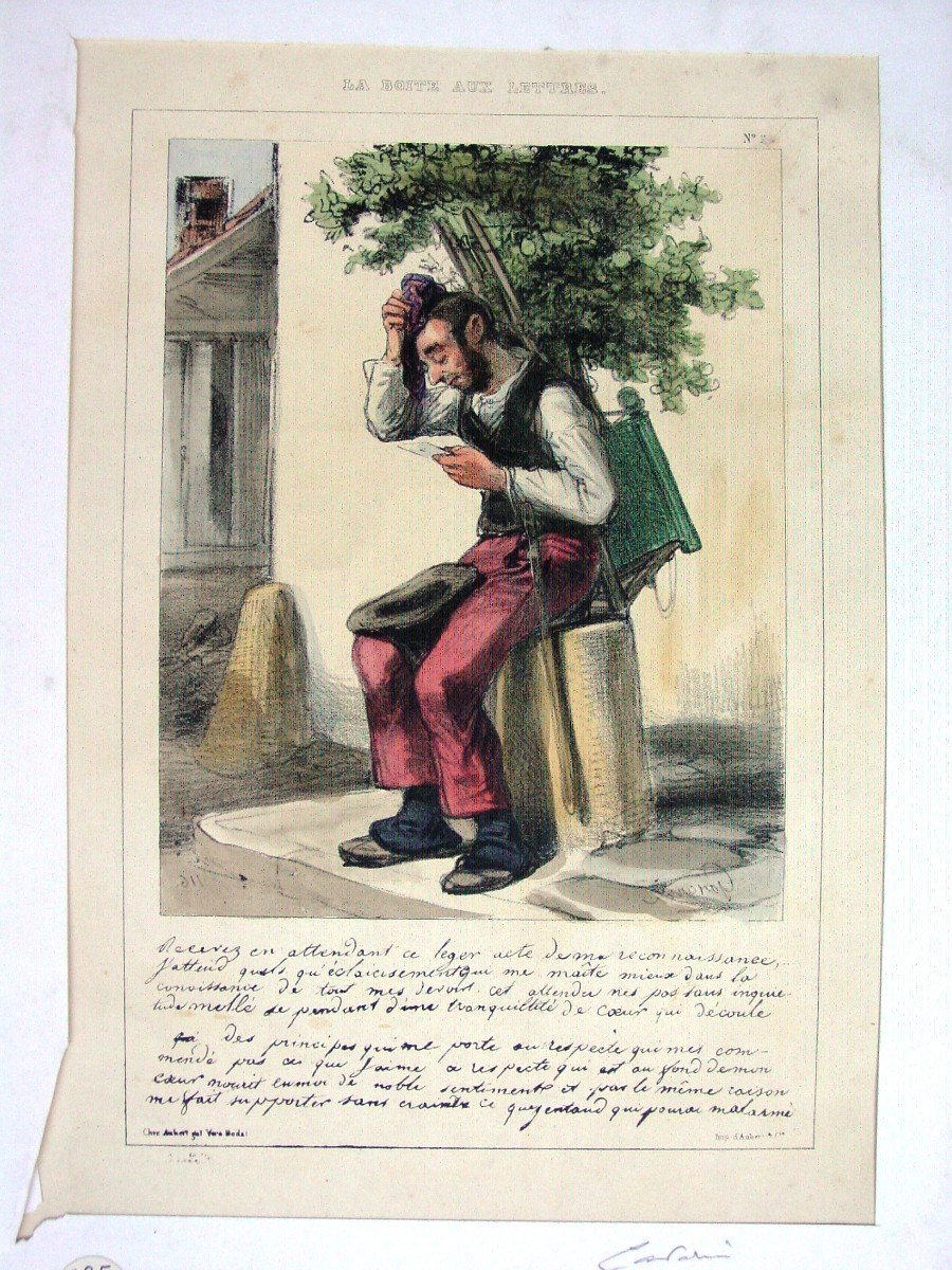 Paul Gavarni 2 Original Lithographs Charivari From 3/10/1838-photo-2