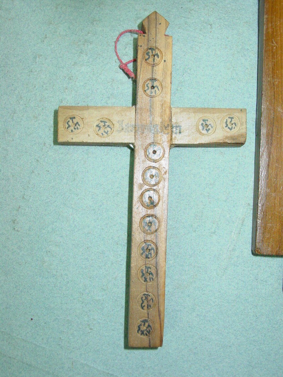 4 Crucifixes From Jerusalem Around 1900-photo-3