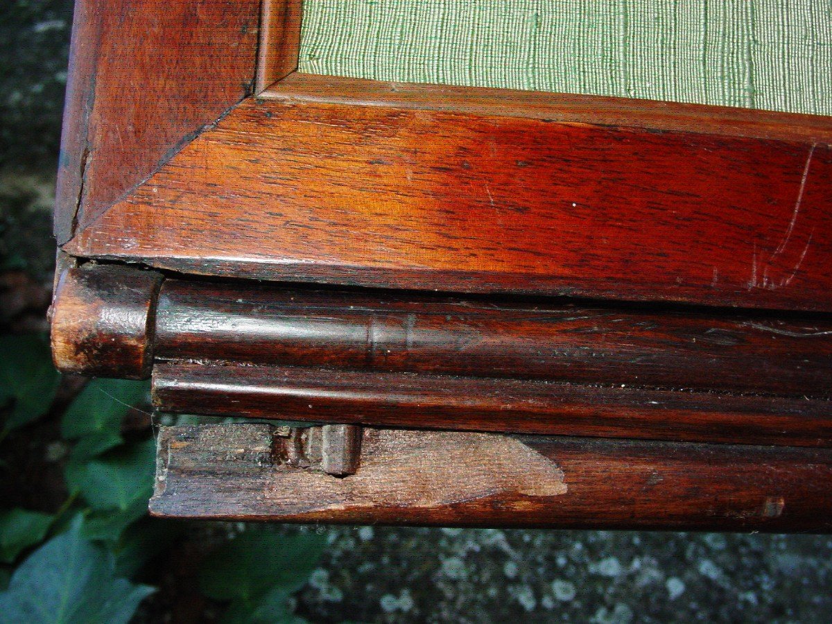 Screen (ht 157 X 195 Cm.) Mahogany 19th Century-photo-4
