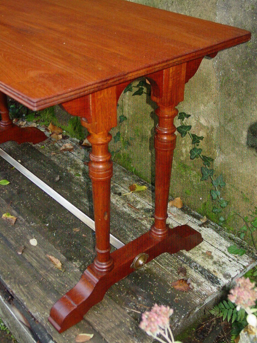 English Teak Pub Table 1900 -tavern Teak Bistro Table-photo-2