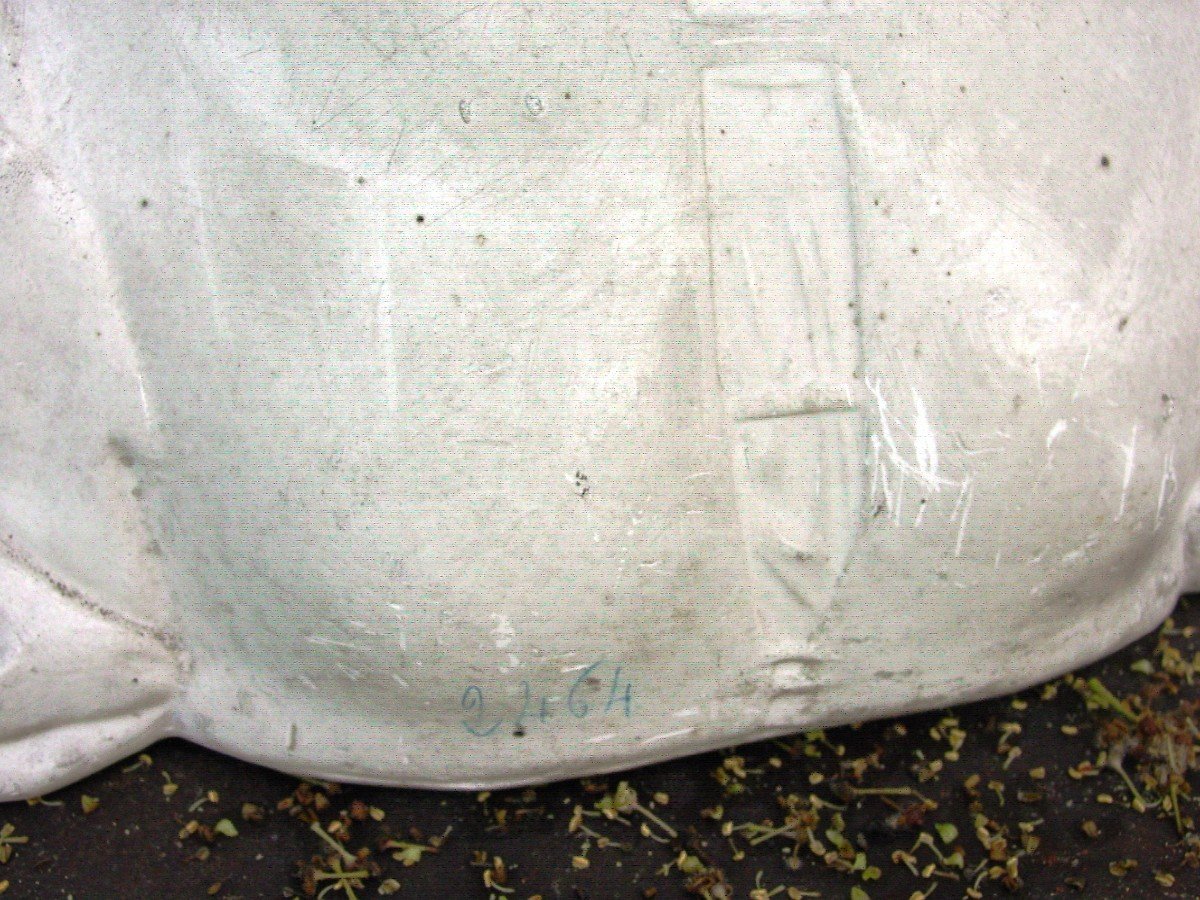 Buste (ht 48 Cm.) Femme De La Renaissance Plâtre Signé -photo-2
