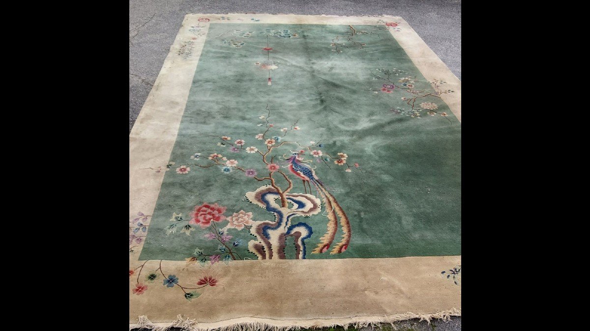 Large (550 X 360 Cm.) Chinese Rug From 1900-20 To Restore & Clean-photo-2