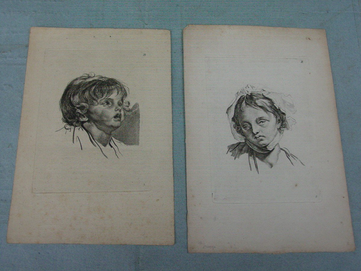 2 18th Century Engravings After J. B. Greuze-photo-2