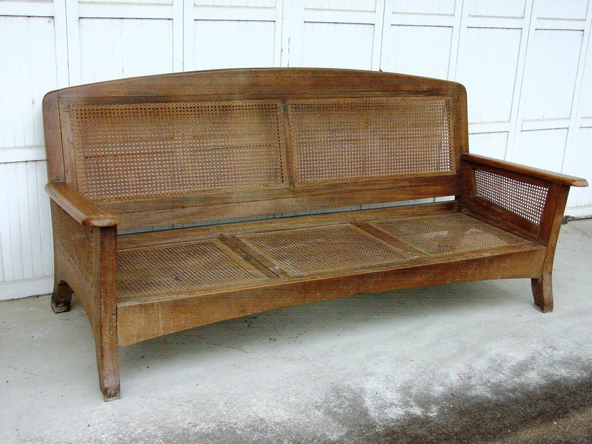 Large Sofa Teak Art & Craft Morris Liner 1920-photo-2