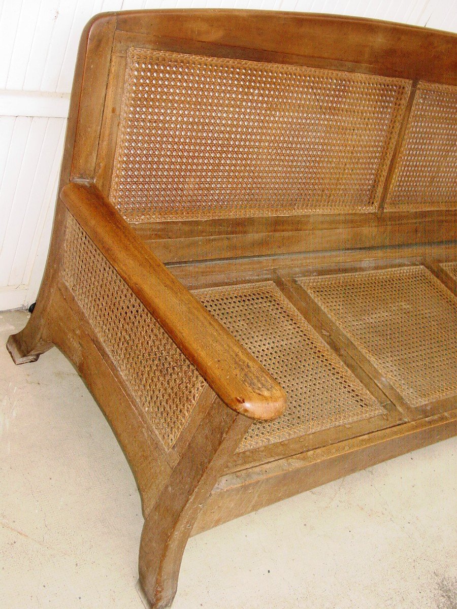Large Sofa Teak Art & Craft Morris Liner 1920-photo-4