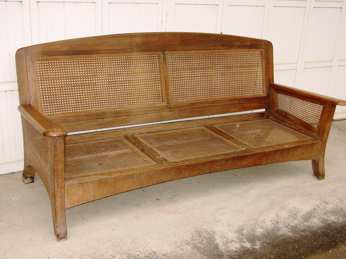 Large Sofa Teak Art & Craft Morris Liner 1920