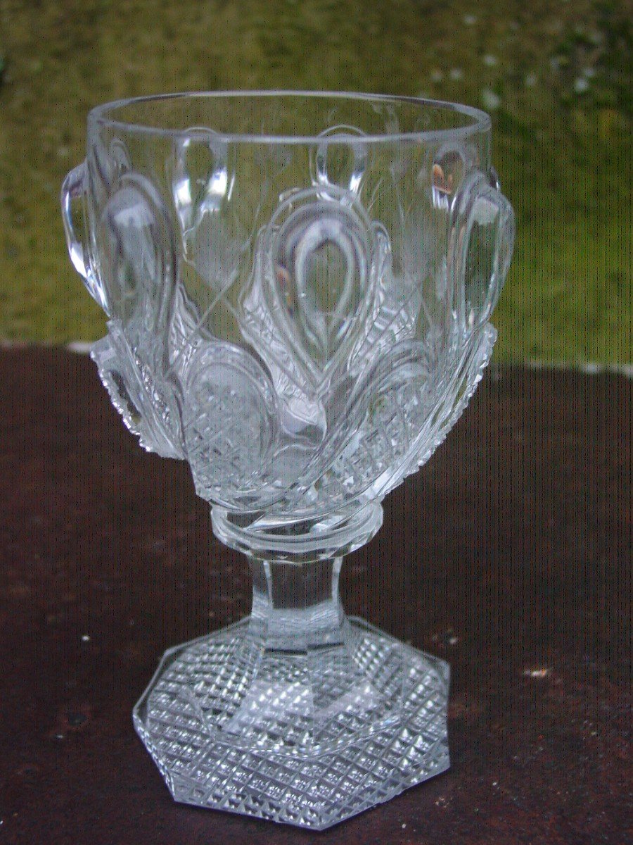 Baccarat 1830 Coupelle  Verre Calice Cristal Taillé-photo-4