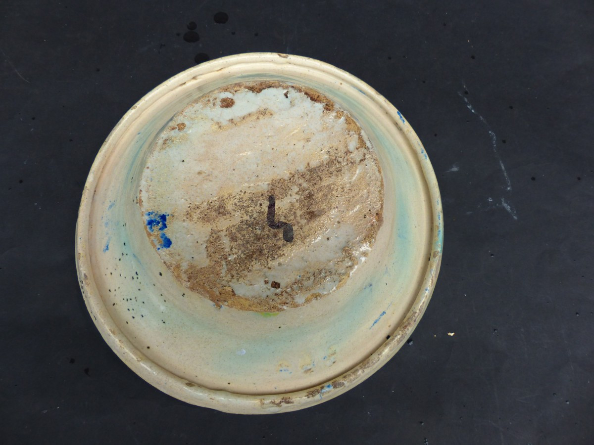 Seville Basin Dish Earthenware 19th Triana Lebrillo-photo-4