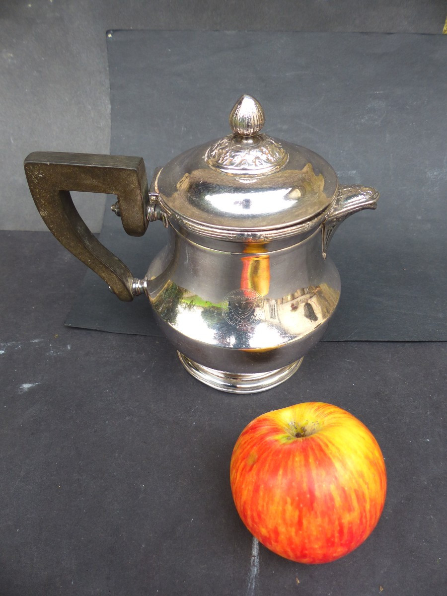 Christofle Lutétia Teapot, Ocean Liner Or Hotel? Circa 1900-photo-3