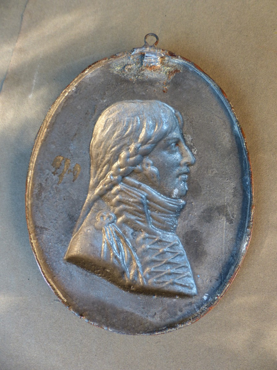 General Marceau Medal In Stamped Patinated Copper-photo-2