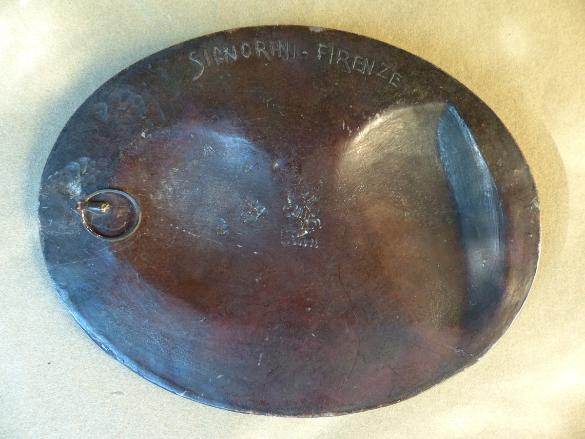 Michelangelo Bronze Medal "signorini Firenze" "michelaniolo"-photo-2