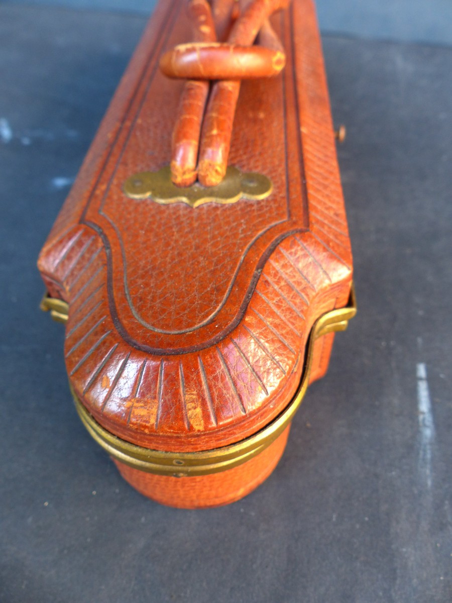 Encrier De Voyage Gainerie Cuir Napoléon III-photo-1