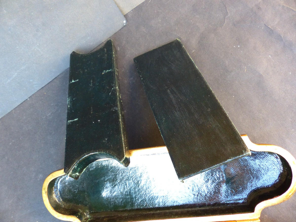 Encrier De Voyage Gainerie Cuir Napoléon III-photo-5
